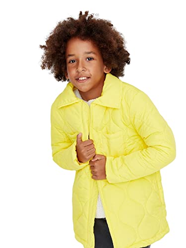 TRENDYOL Jungen Trendyol Herren Regular Zweireihig Plain Webstoff Winterjacke Coat, Gelb, 8–9 Jahre EU von TRENDYOL