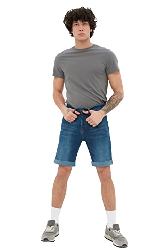 TRENDYOL MAN Herren Leichte Herren Skinny Fit & Bermuda Casual Shorts, Navy, 30 EU von TRENDYOL