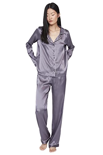 Trendyol Damen Unifarben Mitte Webstoff Hemd-Hose Pyjama, Blau, 42 von TRENDYOL