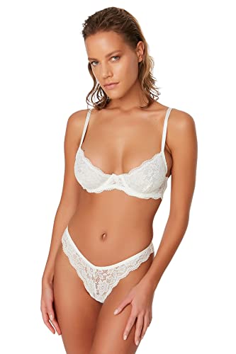 Trendyol Damen Ajourã 1 Pack Strickunterwäsche, 1 Paar Unterhosen, weiß, S von TRENDYOL