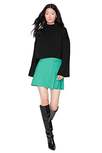 Trendyol Women's Damen Mini A-Linie Webstoff Rock Skirt, Green, 34 von TRENDYOL