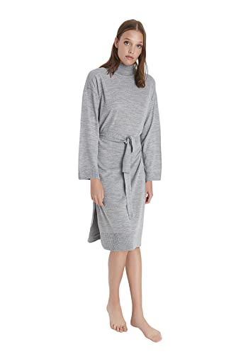 Trendyol Women's THMAW23EL00000/Gri Dress, Gray, S von TRENDYOL