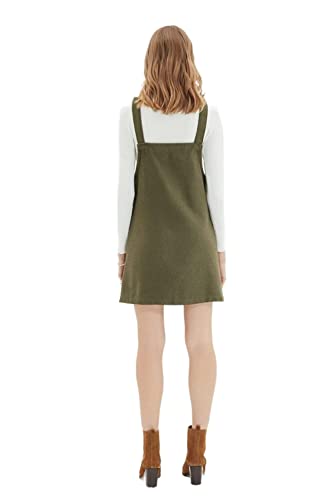 TRENDYOL Damen Woman Young Mini Jile Square Collar Woven Dress, Khaki, 34 von TRENDYOL