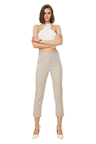 TRENDYOL Damen Trendyol E Zigaretten Pants Chino, Gray, 36 von TRENDYOL