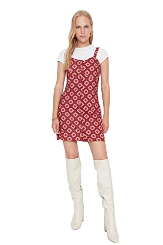 Trendyol Damen Basics Regular A-Linie Rundhalsausschnitt Gestrickt Kleid, Schwarz, XXL von TRENDYOL