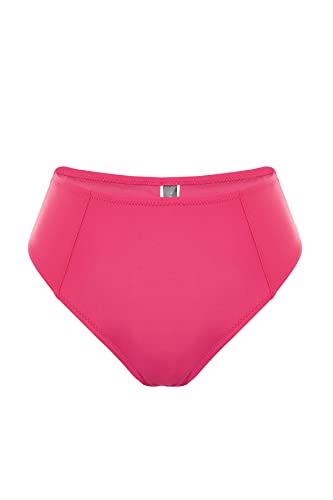 Trendyol Damen Bikinihose mit normaler Taille Bademode, fuchsia, 60 von TRENDYOL