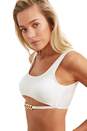 Trendyol Damen Detailliertes Bikini-top Ausschneiden Bikini Top, Ecru, 40 EU von TRENDYOL