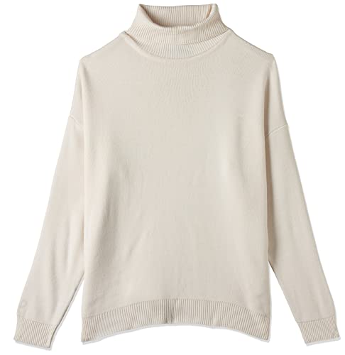 Trendyol Damen Einfarbiger Pullover mit Rundhalsausschnitt Sweatshirt, Natur, M von TRENDYOL