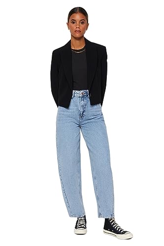 Trendyol Damen Gerade Ballon Hohe Taille Jeans von TRENDYOL