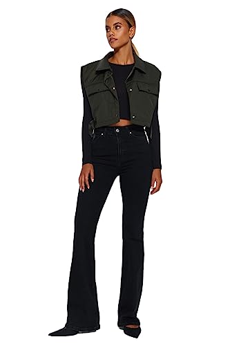 Trendyol Damen Gerade Fackel Hohe Taille Jeans von TRENDYOL