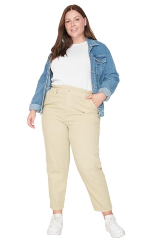 Trendyol Damen Gerade Hohe Taille Plus-Size-Jeans Trendyol Damen Gerade Hohe Taille Plus-Size-Jeans von TRENDYOL