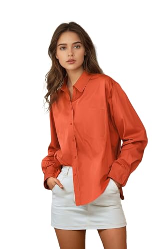 Trendyol Damen Gerade Lange Ärmel Plus Size Hemd von TRENDYOL