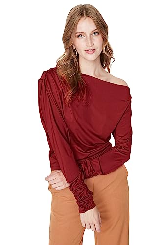 Trendyol Damen Gerade Lange Ärmel Regulär Die Bluse von TRENDYOL