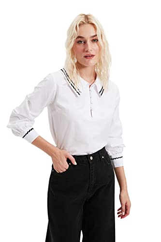 Trendyol Damen Gerade Lange Ärmel Regulär Die Bluse von TRENDYOL