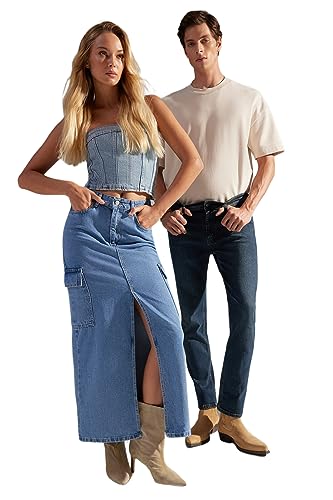 Trendyol Damen Gerade Maxi Eine Linie Eine Linie Rock von TRENDYOL