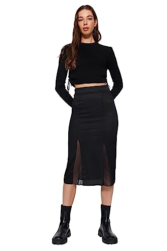 Trendyol Damen Gerade Midi Stift Regulär ROCK von TRENDYOL