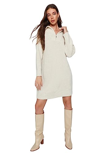 Trendyol Damen Gerade Mini Lange Ärmel Lässig/Lässig Regulär Kleid von TRENDYOL