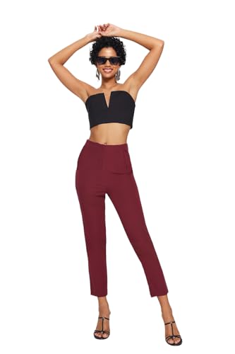 Trendyol Damen Gerade Zigaretten Hohe Taille Hose von TRENDYOL