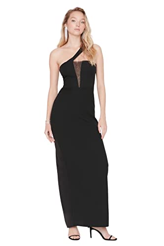 Trendyol Damen Maxi A-Linie Abend-und Ballkleid Kleid, Schwarz, 40 von TRENDYOL