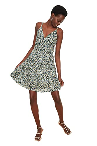 TRENDYOL Damen Multicoloured Patterned Chest Knitted Casual Dress, Multi-color, XS EU TRENDYOL Damen Multicoloured Patterned Chest Knitted Casual Dress, Multi-color, XS EU von TRENDYOL