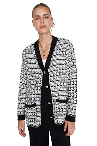 TRENDYOLMİLLA Women's Cardigan, Black, L von TRENDYOL