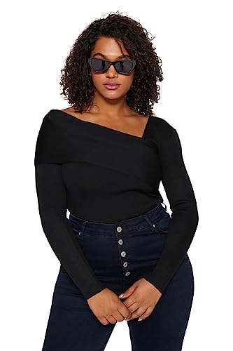 Trendyol Curve Women's Sweater, Black, XL Größen von TRENDYOL