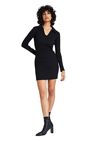 Trendyol Damen Strickkleid, figurbetont, mit Rollkragen Kleid, Schwarz, X-Small von TRENDYOL