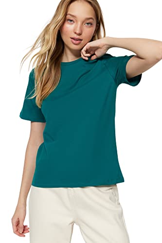 Trendyol Damen TWOSS23TS00000 Hemd, Smaragd, S von TRENDYOL
