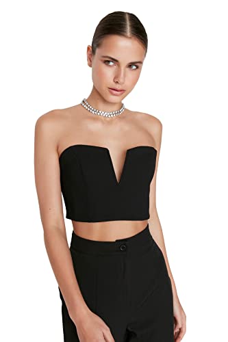 Trendyol Damen TPRSS22BS0065 Bustier, Schwarz/Schiere Freude, 38 von TRENDYOL