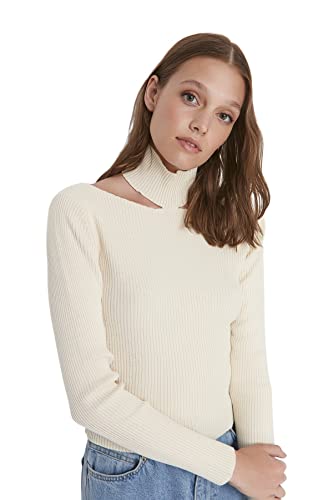 Trendyol Damen Twoaw23kz0055/Ekru Sweatshirt, Natur, L von TRENDYOL