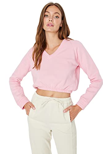 Trendyol Damen Twoaw23sw00130/Pembe Sweatshirt, Rose, 42 von TRENDYOL