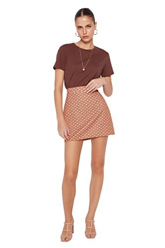 Trendyol Damen Woman A-line Regular fit Woven Skirt Baby Rock, merhfarbig, 38 von TRENDYOL