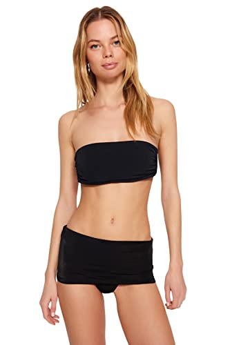 Trendyol Damen Woman High Waist Normal Trotter Bikini Bottom Baby Badebekleidung, Schwarz, 38 von TRENDYOL