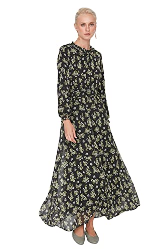 Trendyol Damen Woman Mini Bodycon Rundhalsausschnitt Trikot Kleid, Multi-Color, 40 von TRENDYOL