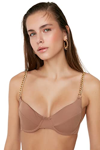 Trendyol Damen Woman Regular fit Balcony Knit Bikini Top Baby Badebekleidung, Mink, 60 Trendyol Damen Woman Regular fit Balcony Knit Bikini Top Baby Badebekleidung, Mink, 60 von TRENDYOL