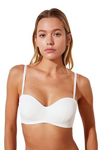 Trendyol Damen Women Underwear Woven Bra Damenunterwäsche gewebter BH, Blickdicht, White, 95 von TRENDYOL