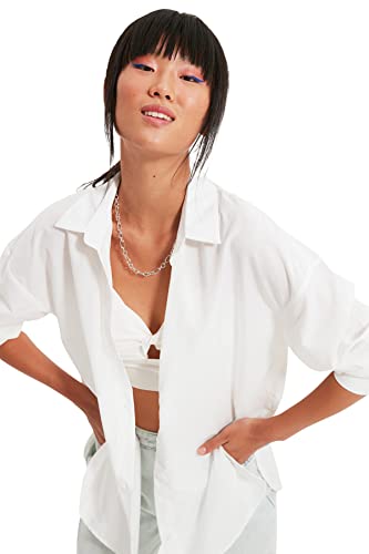 Trendyol Ecru Basic Shirt, Ecru, von TRENDYOL