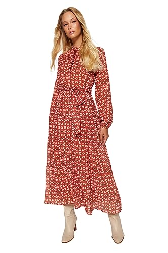 Trendyol Frau Modest Maxi Basic Relaxed Fit Webstoff Bescheidenes Kleid von TRENDYOL