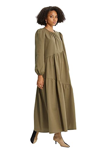 Trendyol Damen - Blue A-line Dress, Khaki, 40 EU von TRENDYOL