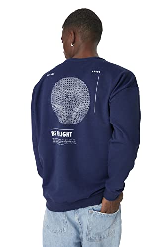 Trendyol Herren Geometrisch Lange Ärmel Übergroß Sweatshirts von TRENDYOL