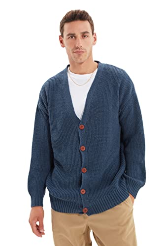 Trendyol Herren Gerade Lange Ärmel Regulär Strickjacke von TRENDYOL