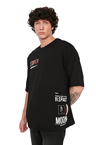 Trendyol Herren Men's T-shirt T Shirt, Schwarz, M EU von TRENDYOL