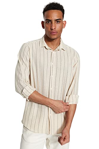 Trendyol Herren Regular Fit Basic Kragen Gewebtes Hemd, Schwarz, M von TRENDYOL