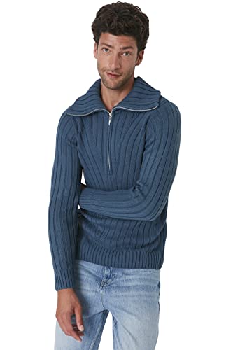 TRENDYOL Herren Rollkragenpullover, Einfarbig Sweatshirt, Indigo, S von TRENDYOL