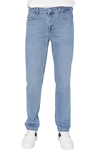 Trendyol Men's Herren Mittlerer Bund Regular Jeans, Blue, 29 von TRENDYOL