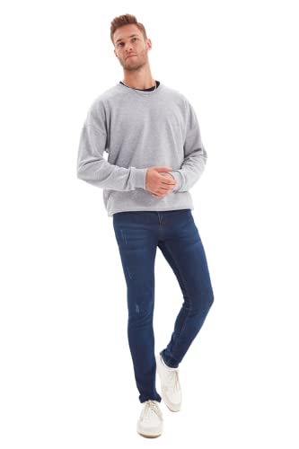 Trendyol Men's Normal Waist Skinny Jeans, Indigo, 34 von TRENDYOL