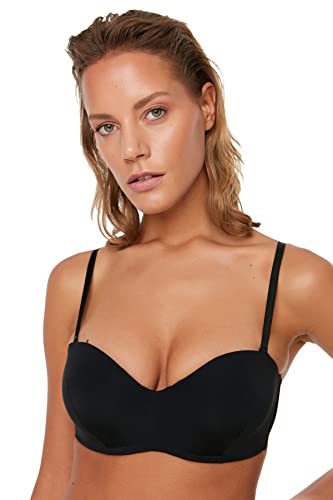 TRENDYOL Damen Trendyol Full Cap Without Filling Bra, Schwarz, 80B EU von TRENDYOL