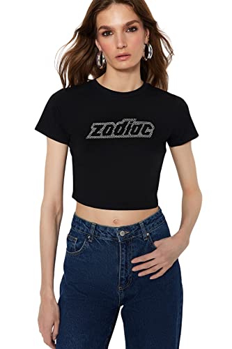 Trendyol Woman Slim fit Basic Crew Neck Knit T-Shirt Hemd, von TRENDYOL