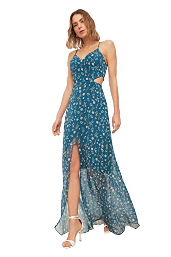 Trendyol Women's Detailliertes Kleid Zerreißen. Dress, Sehr Farbvoll, 42 von TRENDYOL