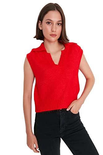 TRENDYOL Damen Twoaw23sv00147/Kırmızı Sweater, Rot, S von TRENDYOL